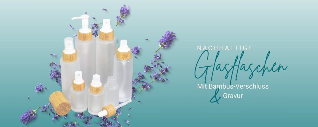 Glasflaschen Bambusdeckel DIY Milchglas 30ml, 100ml, 150ml Leerbehälter