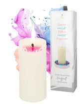 Gender Reveal Kerze - handgerollt aus 100% Bienenwachs aus Deutschland , Girl