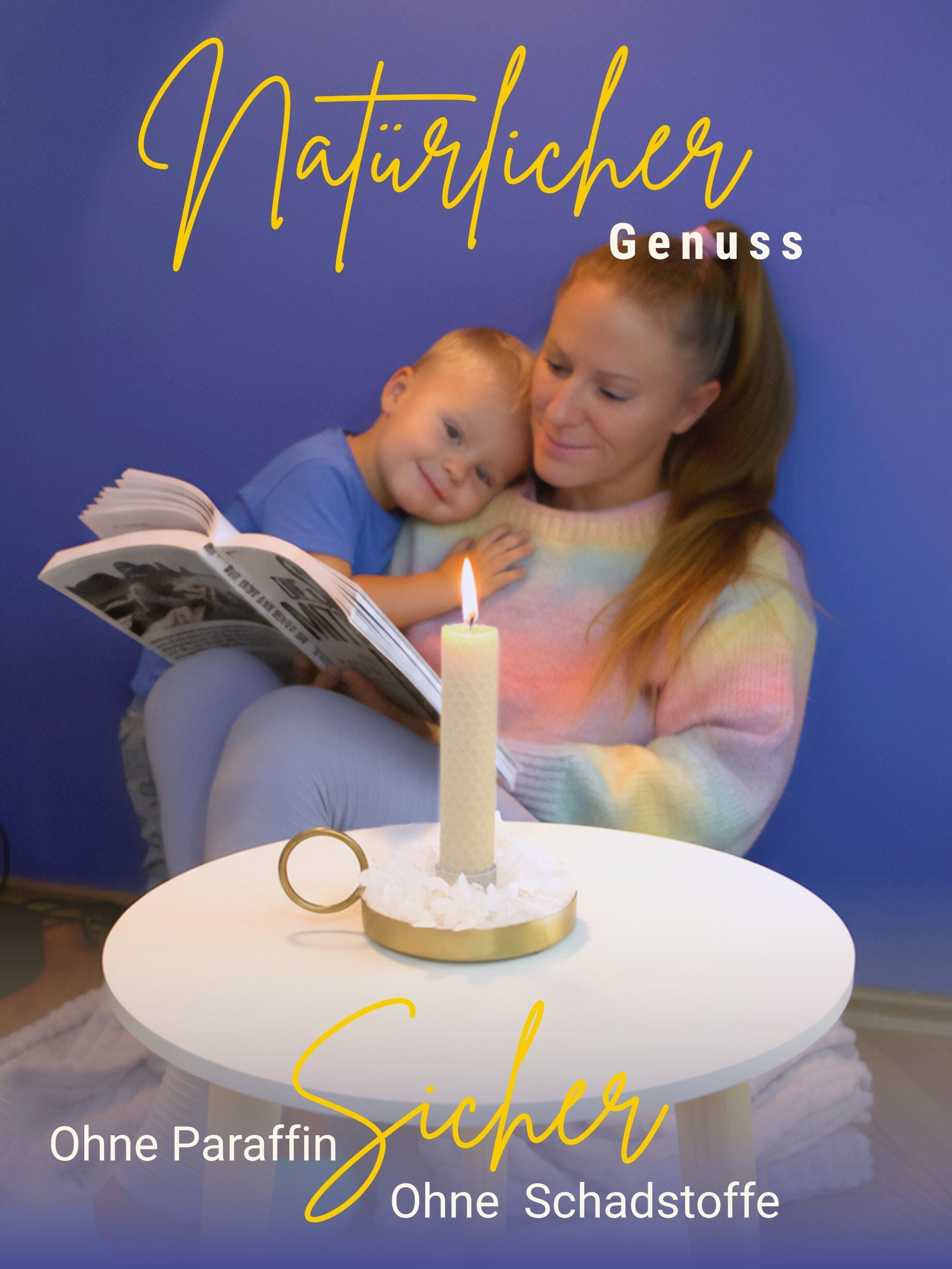 Stabkerzen, 12er-Set, 100 % Bienenwachs, handgerollt , Weiß