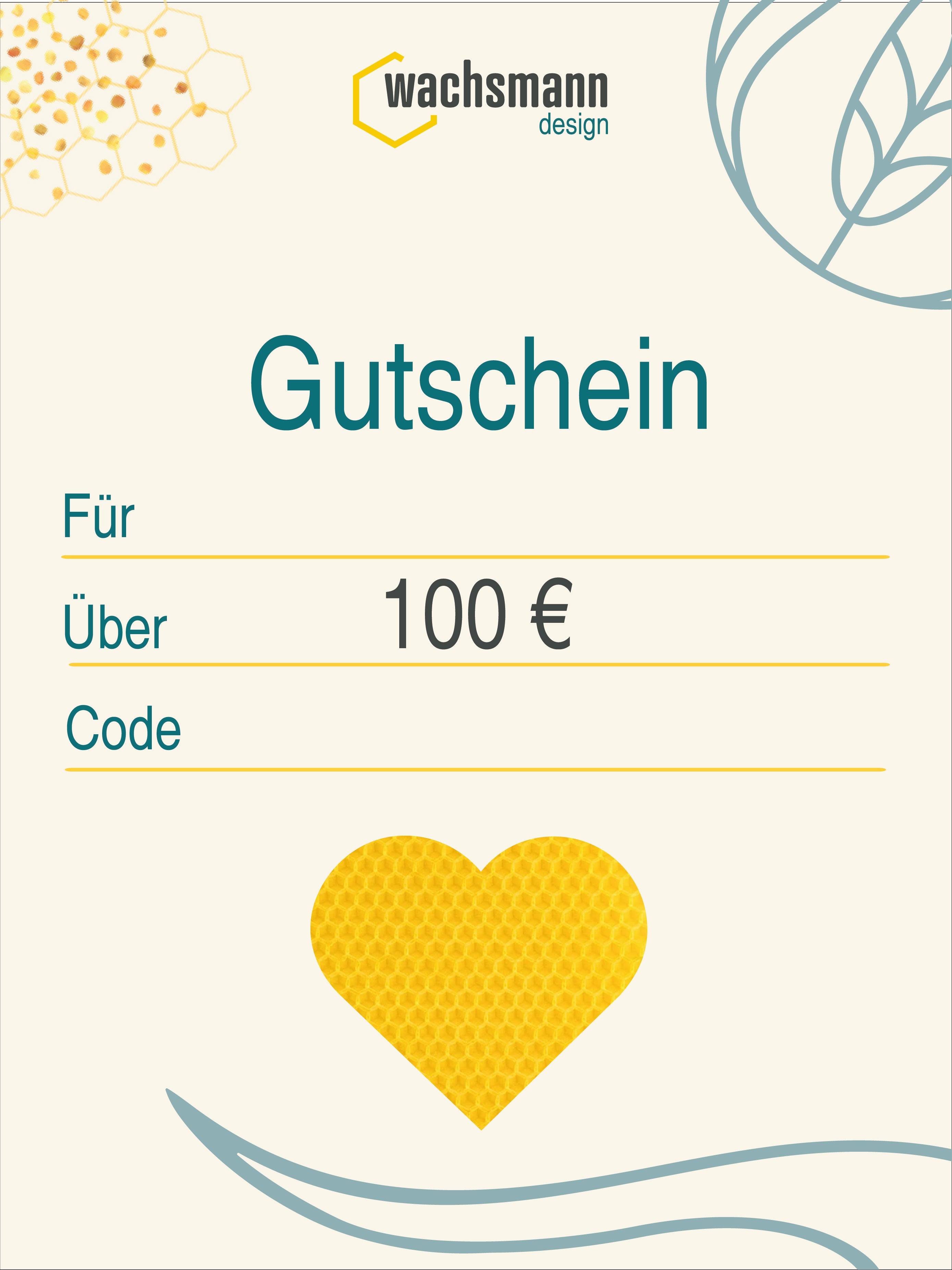 Wachsmann Geschenkgutschein DIGITAL - Verschenke Kreativität , 100,00 €