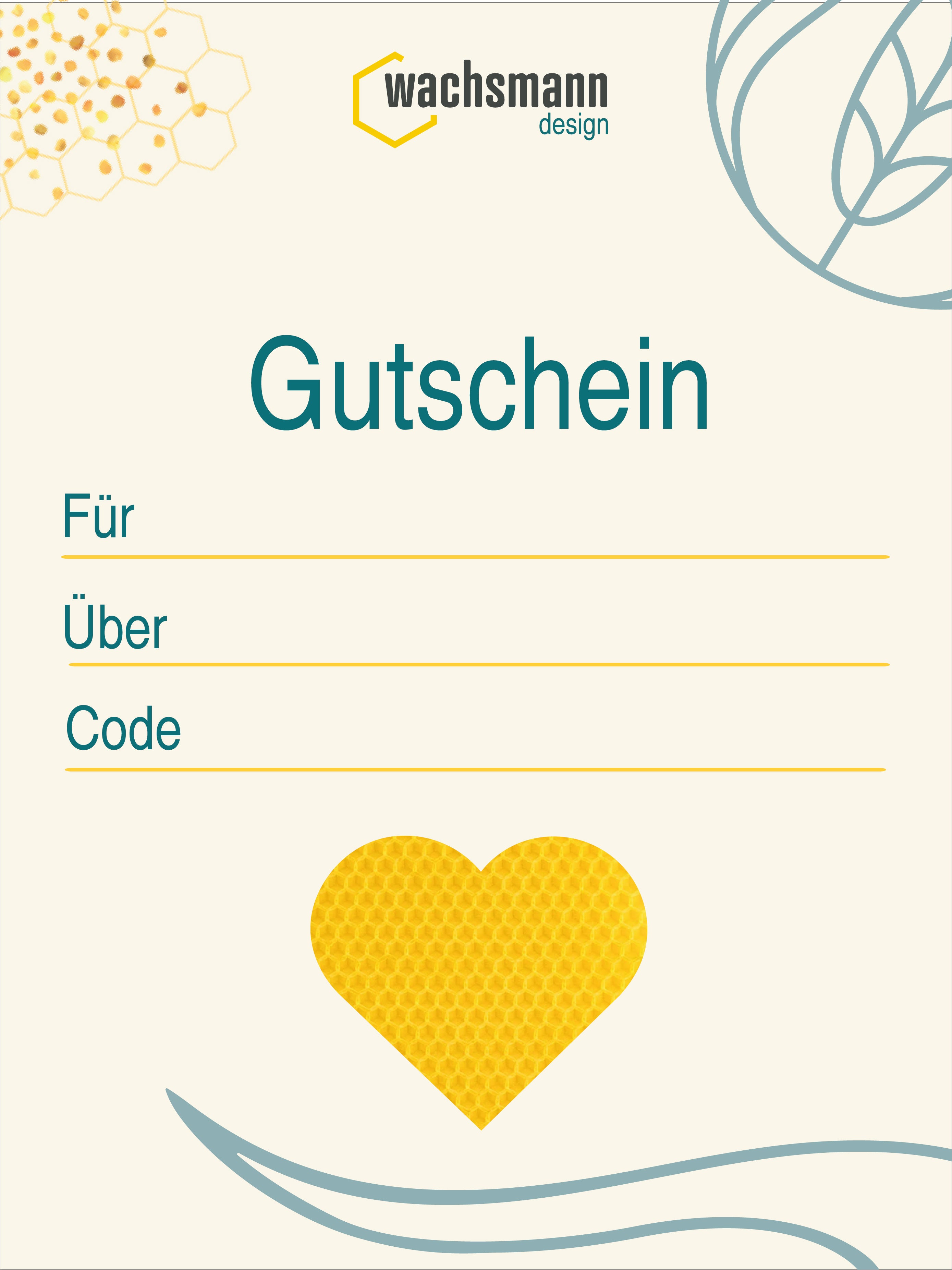 Wachsmann Geschenkgutschein DIGITAL - Verschenke Kreativität ,