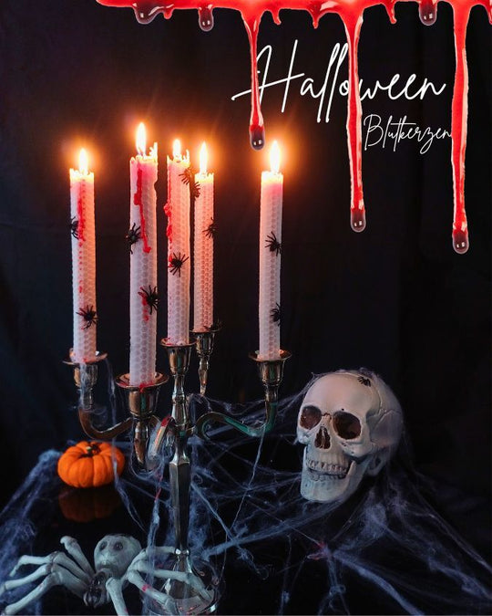 🕯️ Blutkerzen aus Bienenwachs: Die gruselige DIY-Deko fürs Halloween-Buffet 👻
