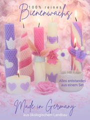 Bienenwachskerzen DIY-Set für 10 Kerzen, „Celebration“, mit Zubehör ,
