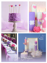 Bienenwachskerzen DIY-Set für 10 Kerzen, „Celebration“, mit Zubehör ,