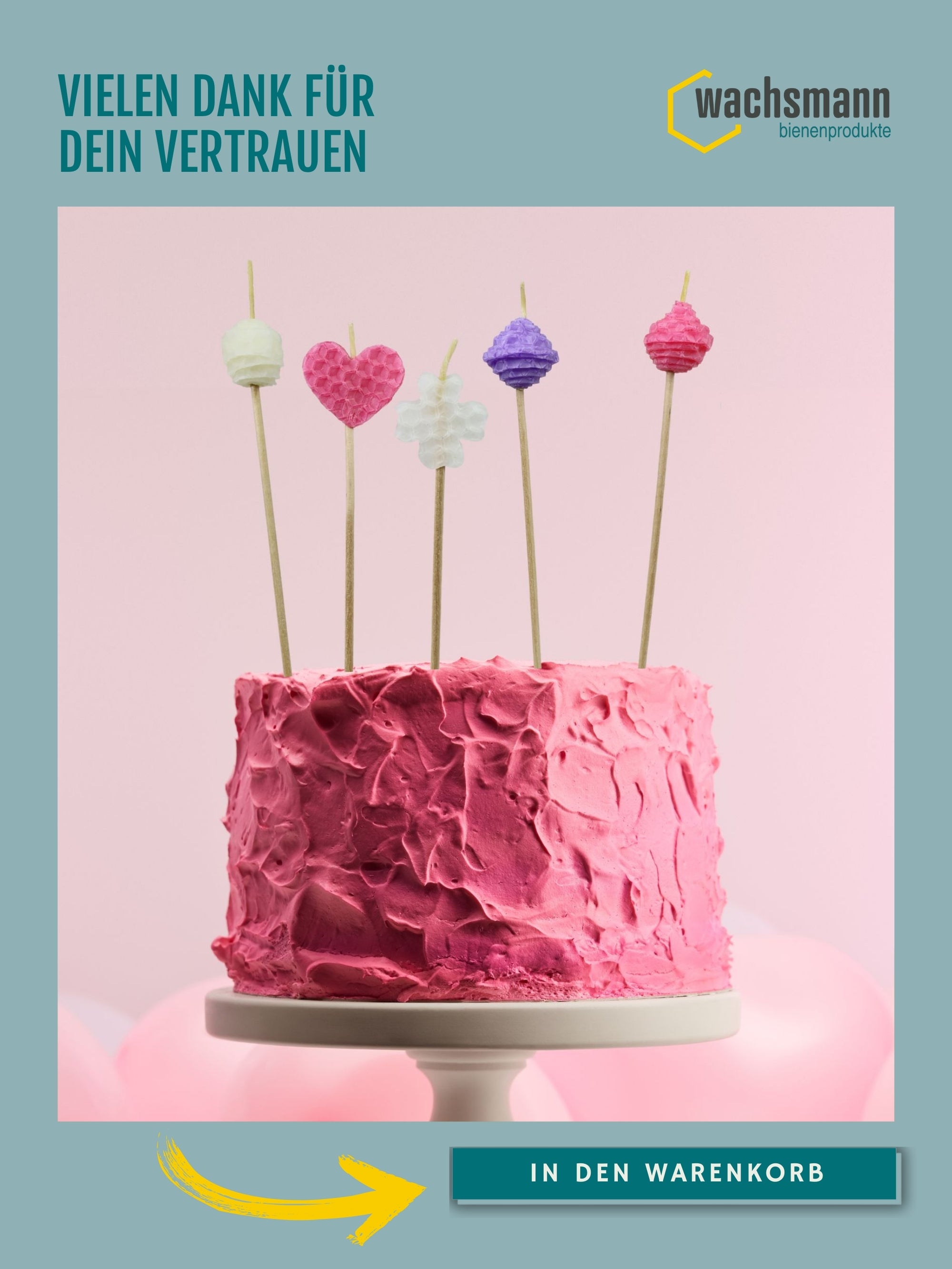 Bienenwachskerzen Festtagsset, DIY-Bastelset mit 10 Wabenplatten in weiß, rosa & lila aus Deutschland, inkl. Zubehör ,