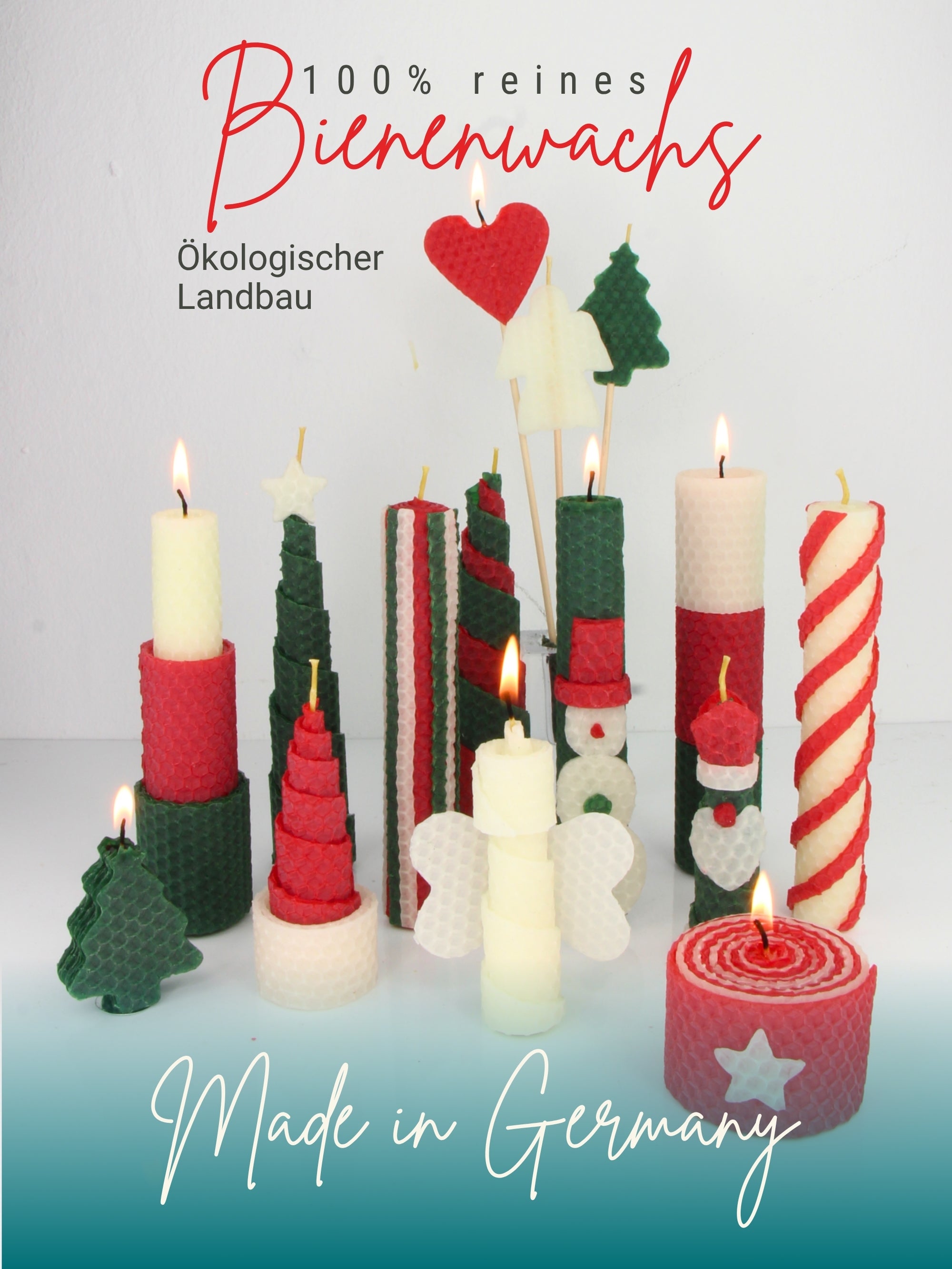 Bienenwachskerzen selber machen - Komplettset für 15 Kerzen , Christmas