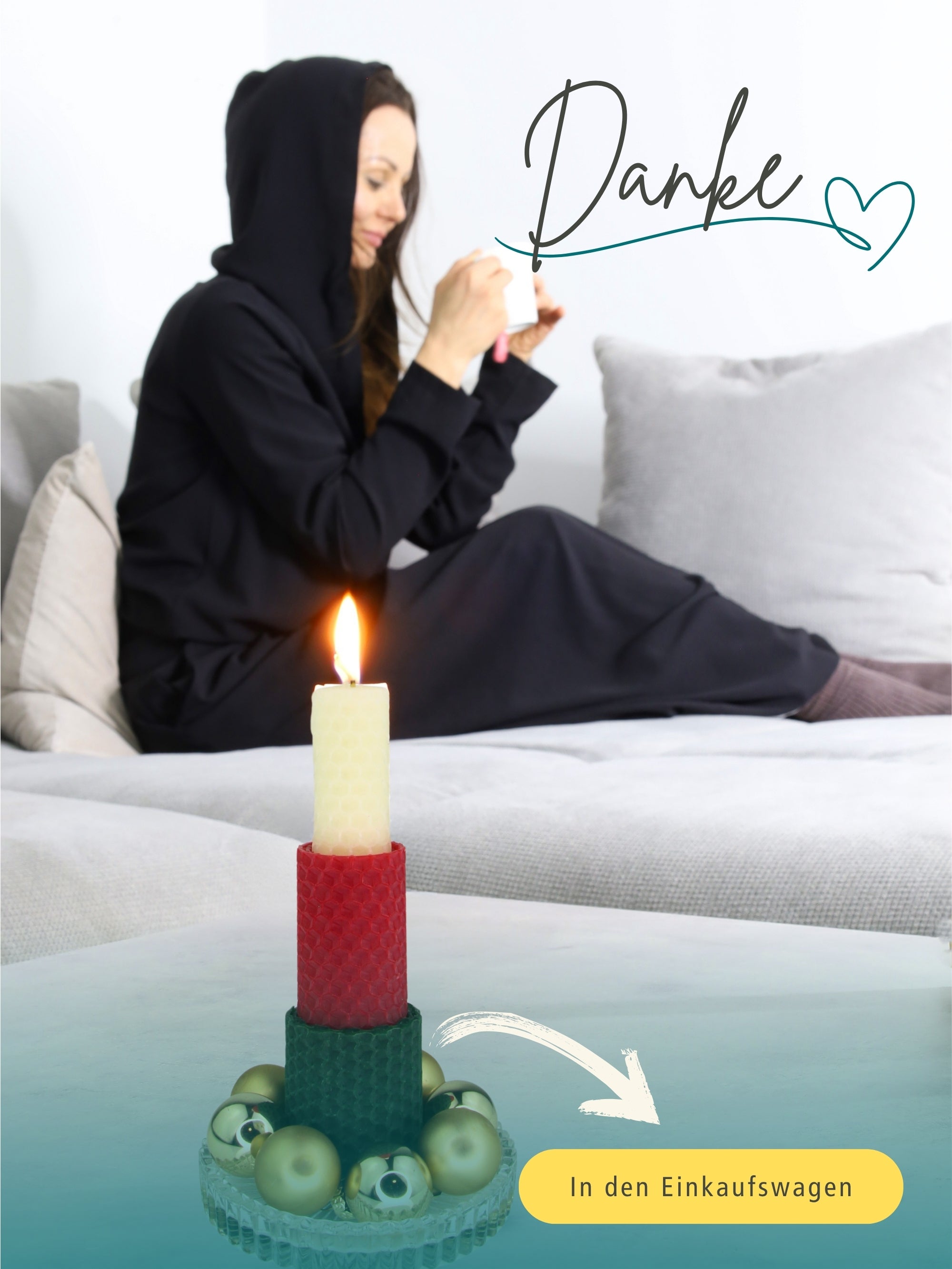 Bienenwachskerzen selber machen - Komplettset für 15 Kerzen , Christmas