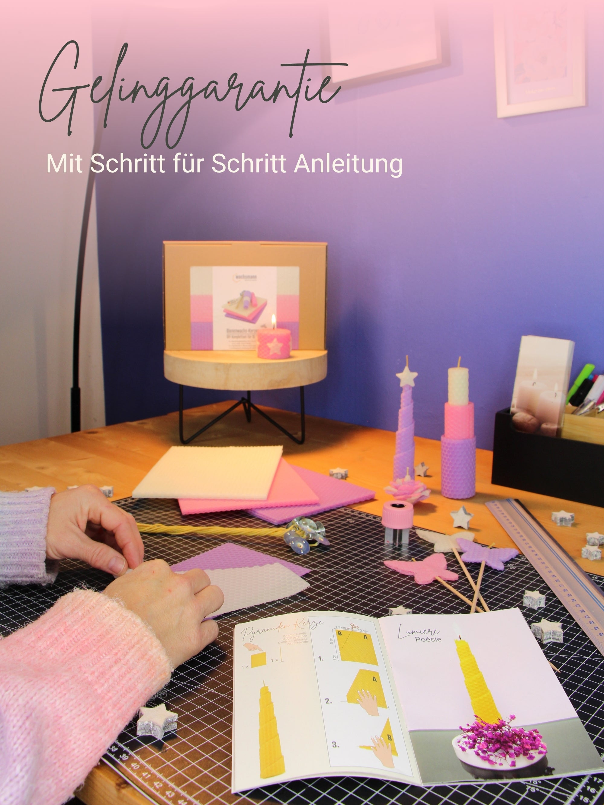 Bienenwachskerzen selber machen - Komplettset für 15 Kerzen , Celebration