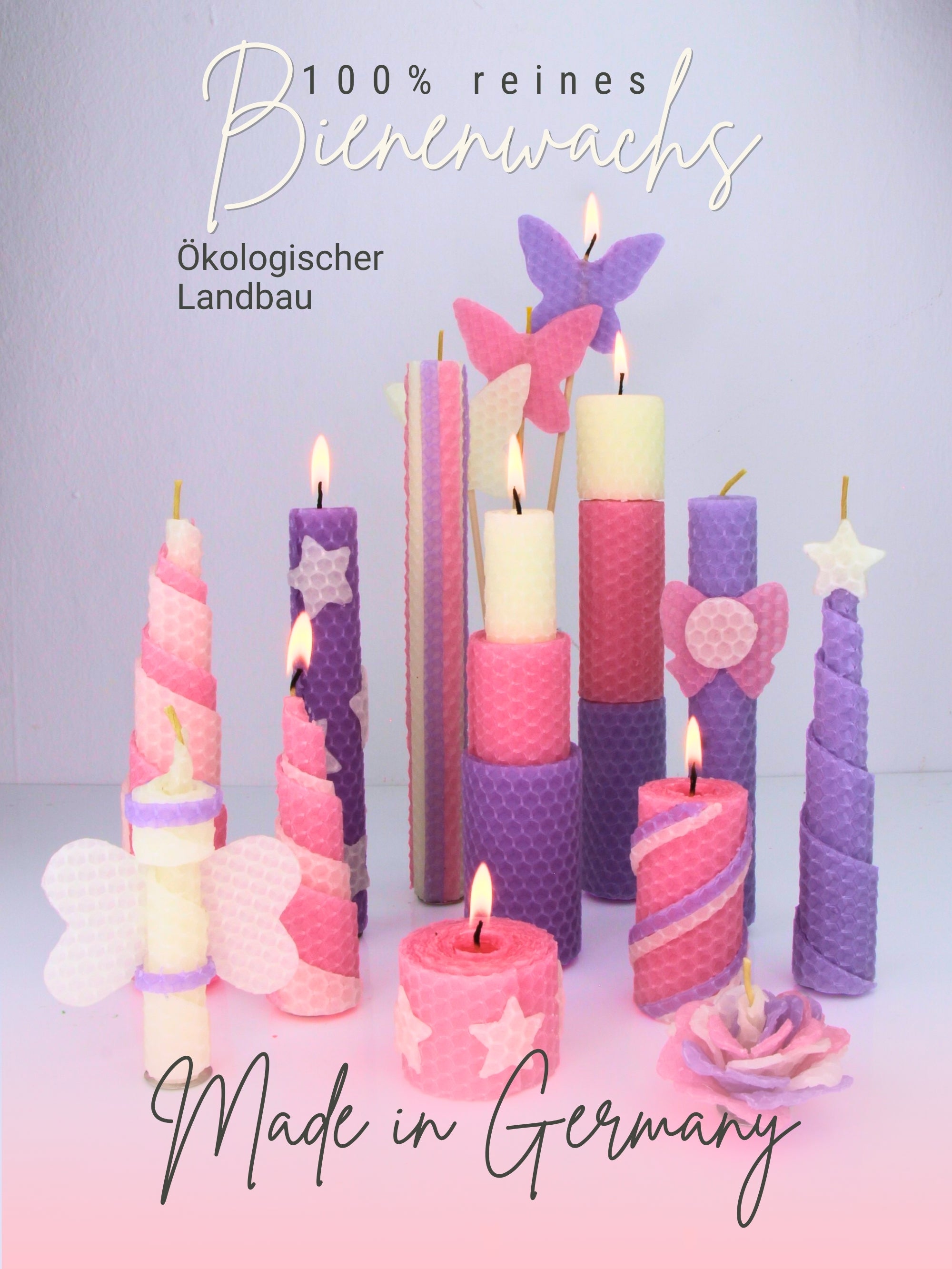 Bienenwachskerzen selber machen - Komplettset für 15 Kerzen , Celebration