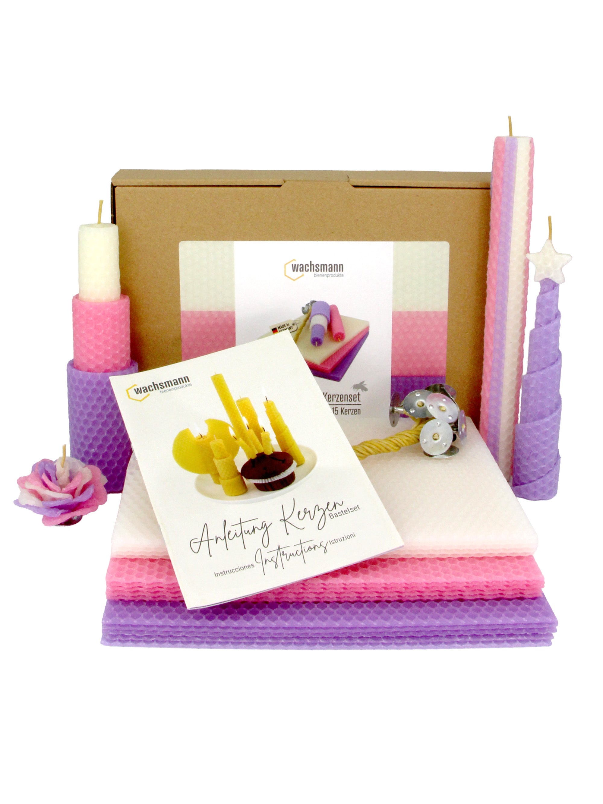 Bienenwachskerzen selber machen - Komplettset für 15 Kerzen , Celebration