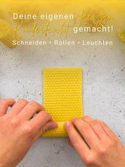 Bienenwachsplatten, 20 Stück, 15 x 20 cm, Wachsplatten aus Deutschland , Gelb