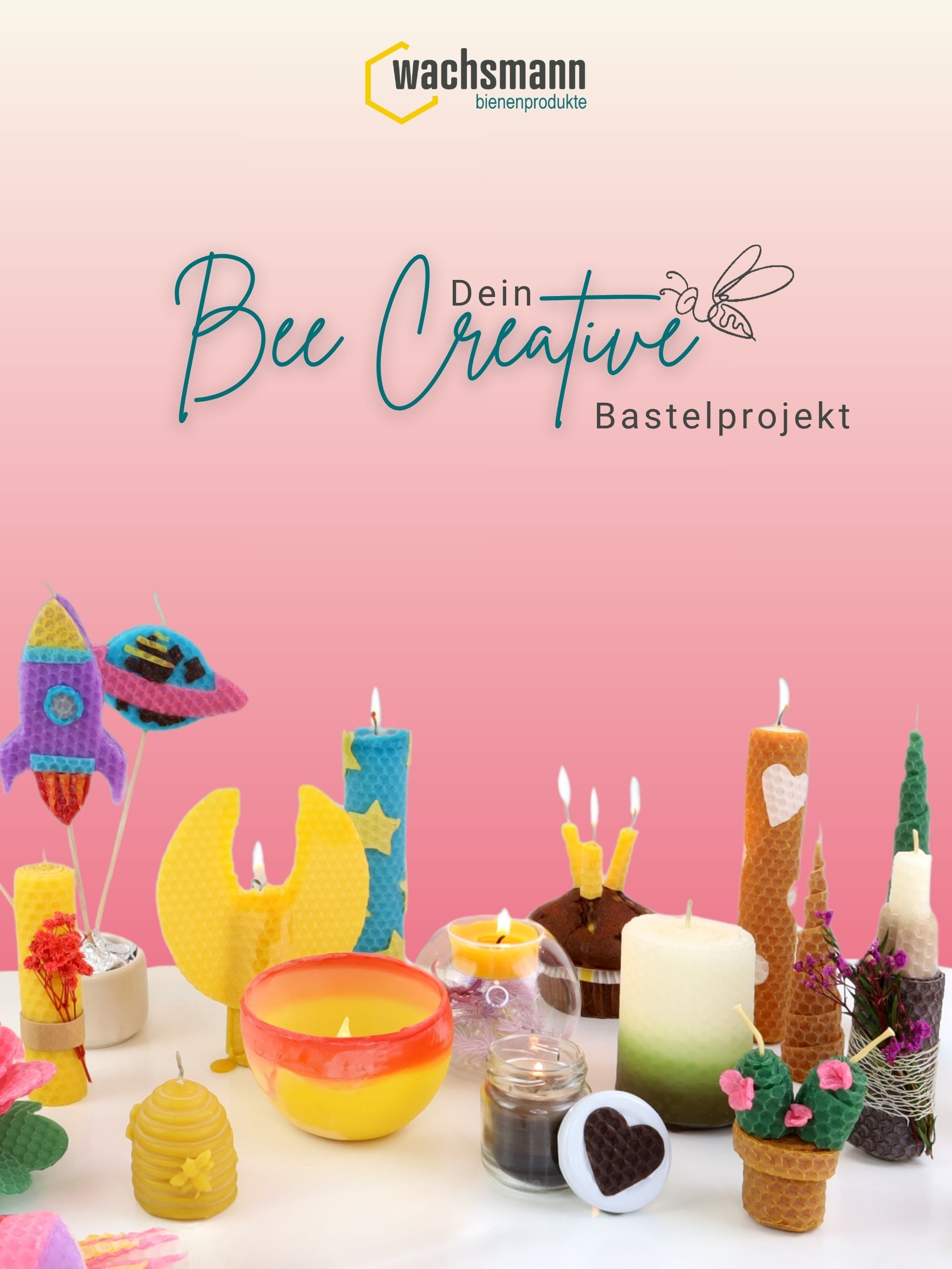 Bienenwachsplatten, 20 Stück, 15 x 20 cm, Wachsplatten aus Deutschland , Rosa