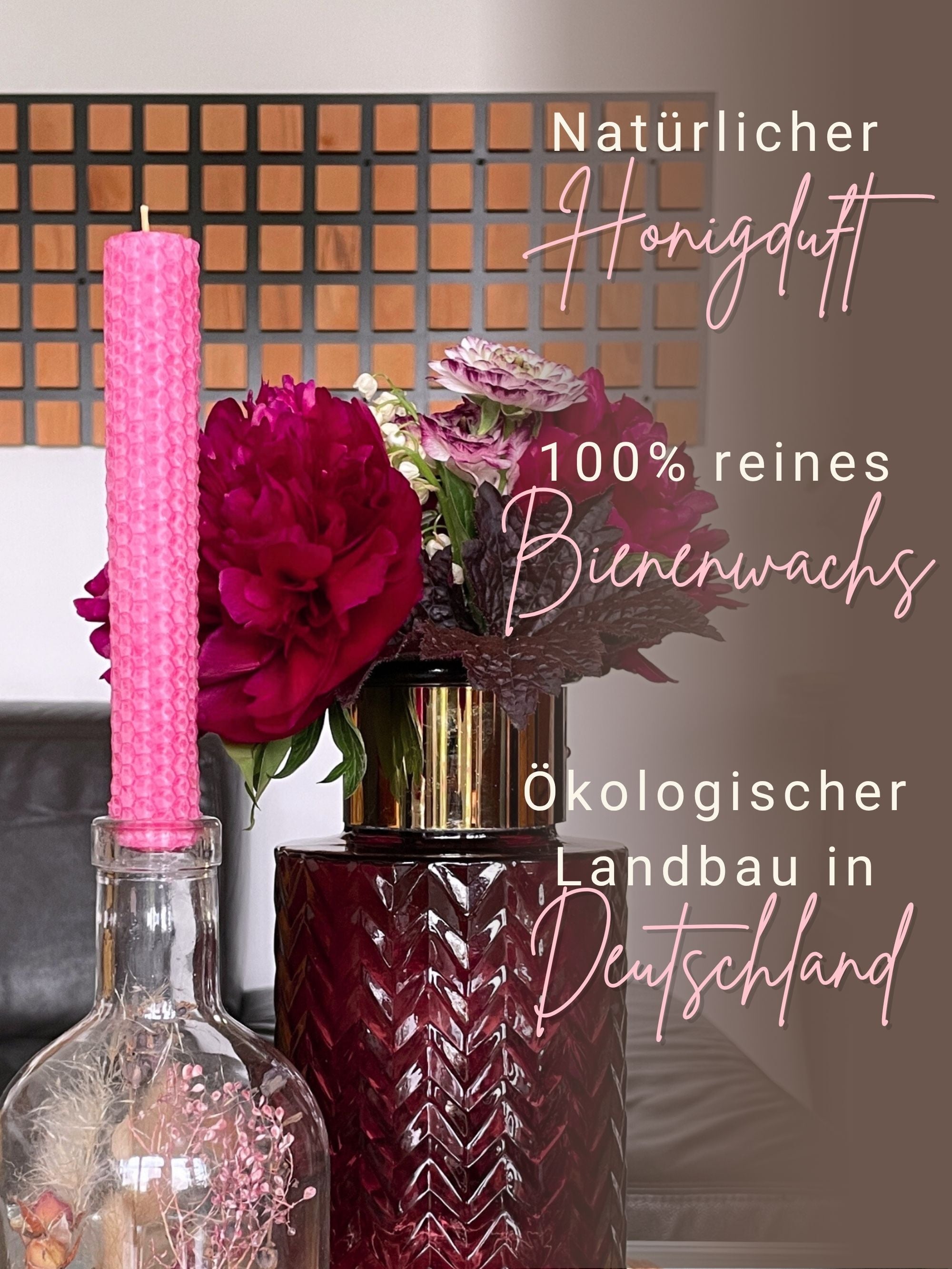 Bienenwachsplatten, 20 Stück, 15 x 20 cm, Wachsplatten aus Deutschland , Rosa