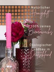 Bienenwachsplatten, 20 Stück, 15 x 20 cm, Wachsplatten aus Deutschland , Rosa