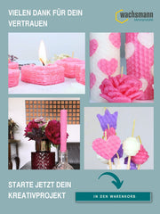 Bienenwachsplatten, 20 Stück, 15 x 20 cm, Wachsplatten aus Deutschland , Rosa