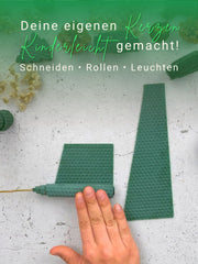 Bienenwachsplatten, 20 Stück, 15 x 20 cm, Wachsplatten aus Deutschland , Dunkelgrün