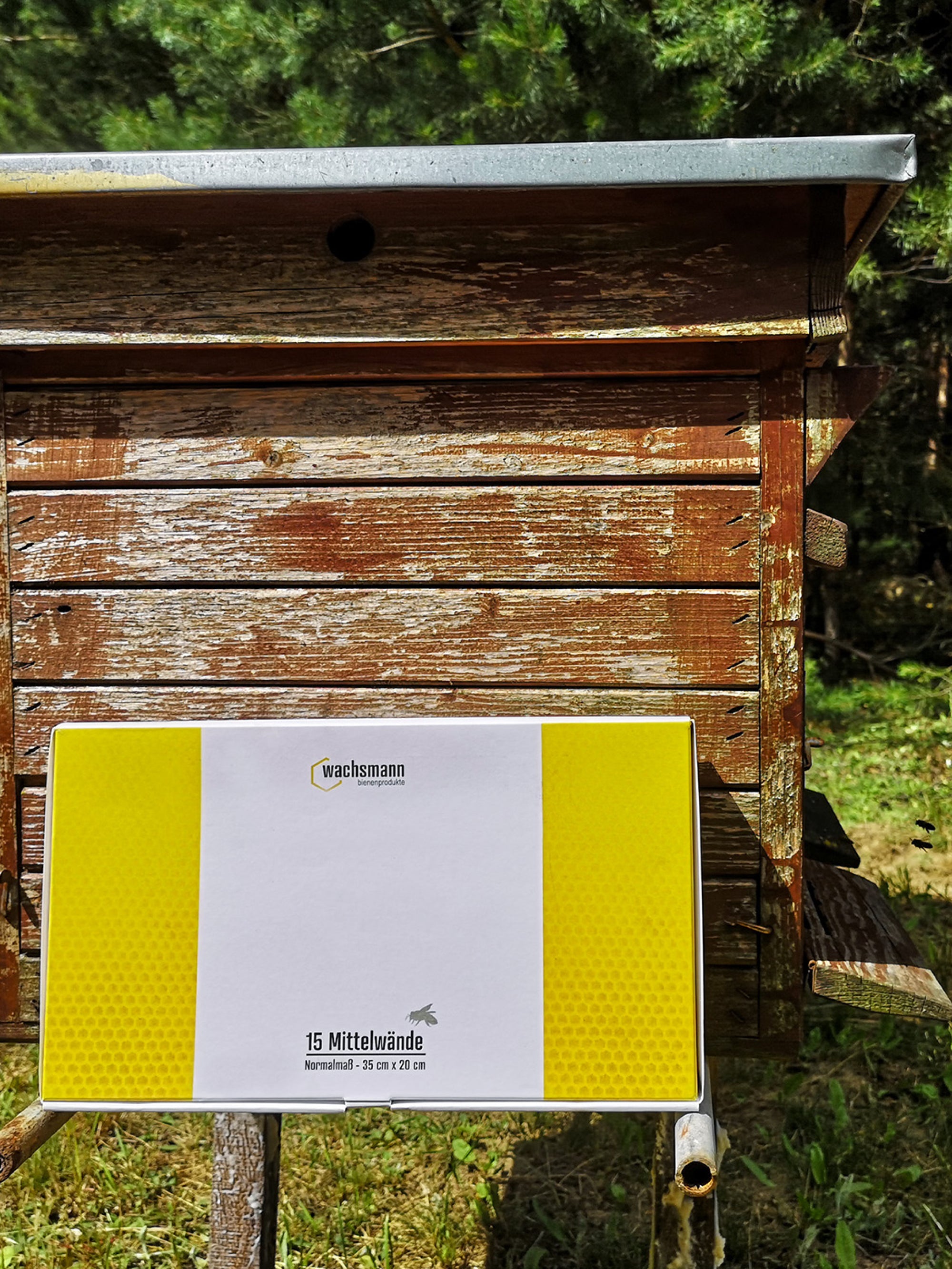 Imker Mittelwände Zander & Normalmaß, 15 Bienenwachsplatten garantiert pestizid- und varroazidfrei - COSMOS NATURAL , Zander - 39.5 x 19.5 cm