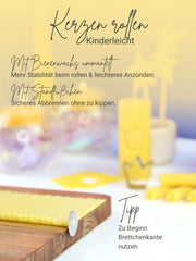 Kerzendochte 100 Stück aus Hanf mit Bienenwachs Mantel und Standfuß , 100 Stück - Ø 3 mm Länge 21 cm