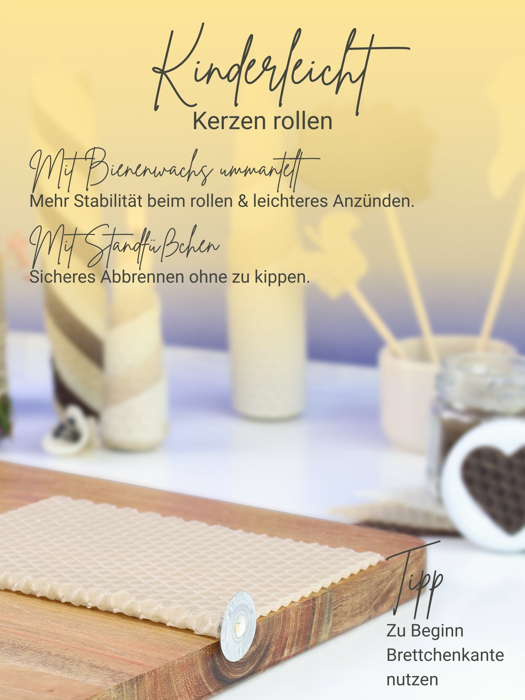 Kerzendochte 100 Stück aus Hanf mit Bienenwachs Mantel und Standfuß , 100 Stück - Ø 1.7 mm Länge 11 cm