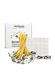 Kerzendochte 100 Stück aus Hanf mit Bienenwachs Mantel und Standfuß , 100 Stück - Ø 1.7 mm Länge 11 cm