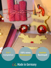 Bienenwachs Weihnachtsset: Geschenkanhänger und Weihnachtsbaum Schmuck selber machen ,