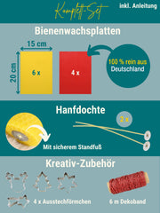 Bienenwachs Weihnachtsset: Geschenkanhänger und Weihnachtsbaum Schmuck selber machen ,