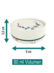 Kosmetiktiegel, Lippenbalsam Cremedosen leer aus Pappe , 80 ml - 10 Stück