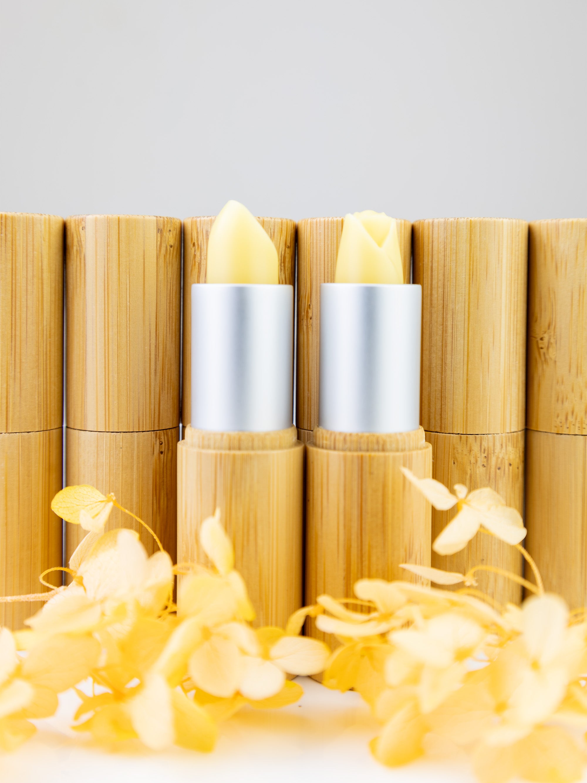 Lippenstifthülsen leer aus Bambus, 8 Stück, 4,5 ml, wiederverwendbar