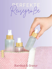 Pipettenflasche 30 ml, Milchglas, mit Bambusverschluss und Pipette, graviert, 30 ml, 5 Stück ,