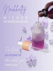 Pipettenflasche 30 ml, Milchglas, mit Bambusverschluss und Pipette, graviert, 30 ml, 5 Stück ,