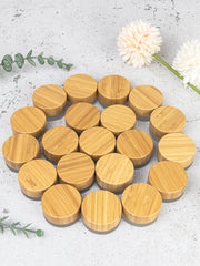 Glastiegel matt, mit Bambusdeckel - 20 Stück , 20 ml 20 Stück