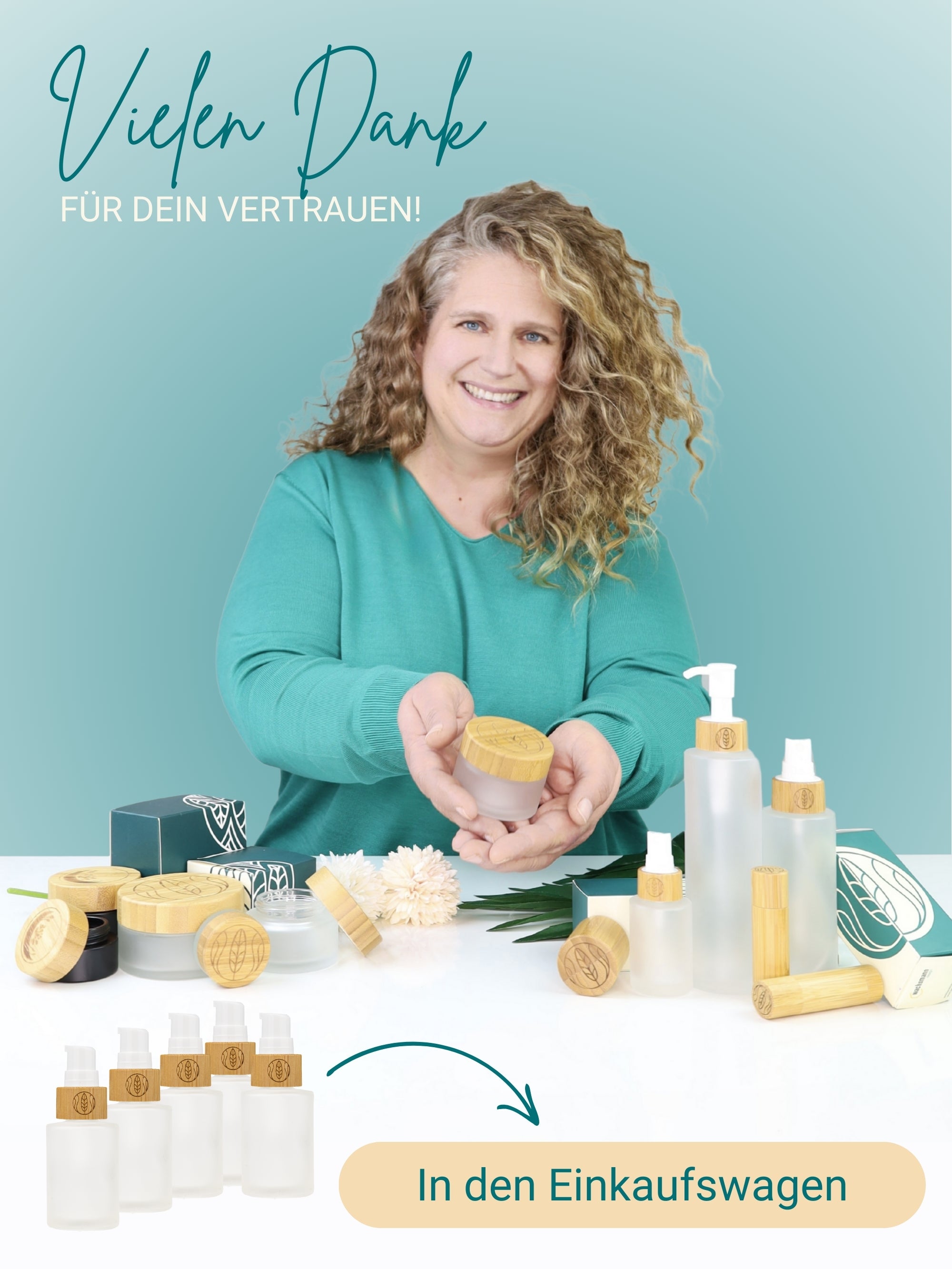 Glasflaschen leer mit Lotionspender, 30 ml oder 100 ml , 30 ml - 5 Stück