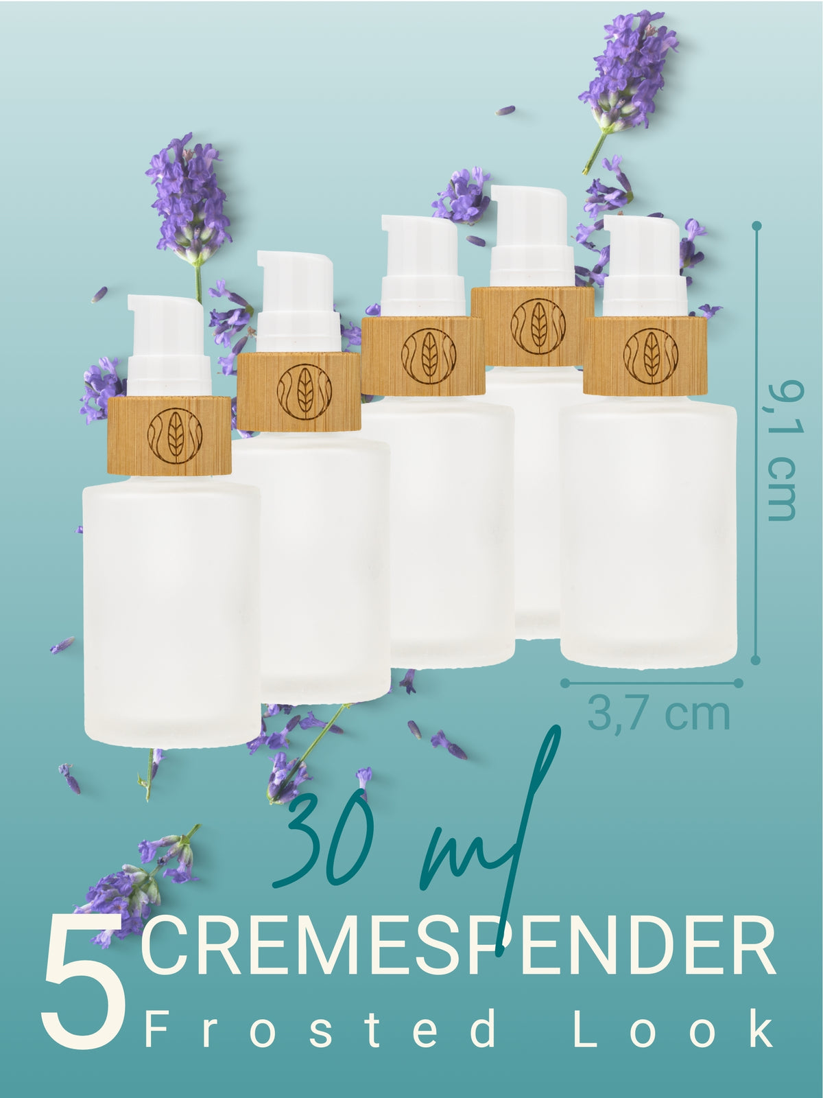 Glasflaschen leer mit Lotionspender, 30 ml oder 100 ml , 30 ml - 5 Stück