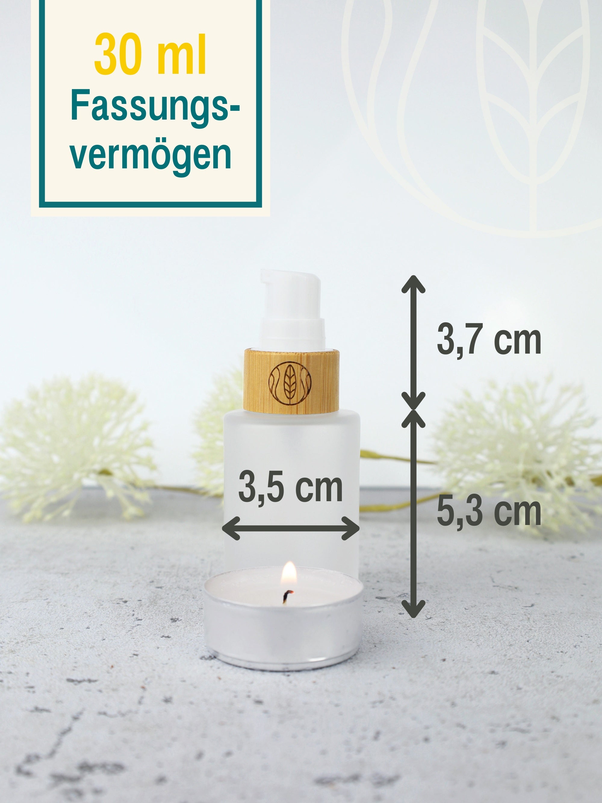 Glasflaschen leer mit Lotionspender, 30 ml oder 100 ml