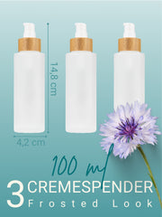 Glasflaschen leer mit Lotionspender, 30 ml oder 100 ml , 100 ml - 3 Stück