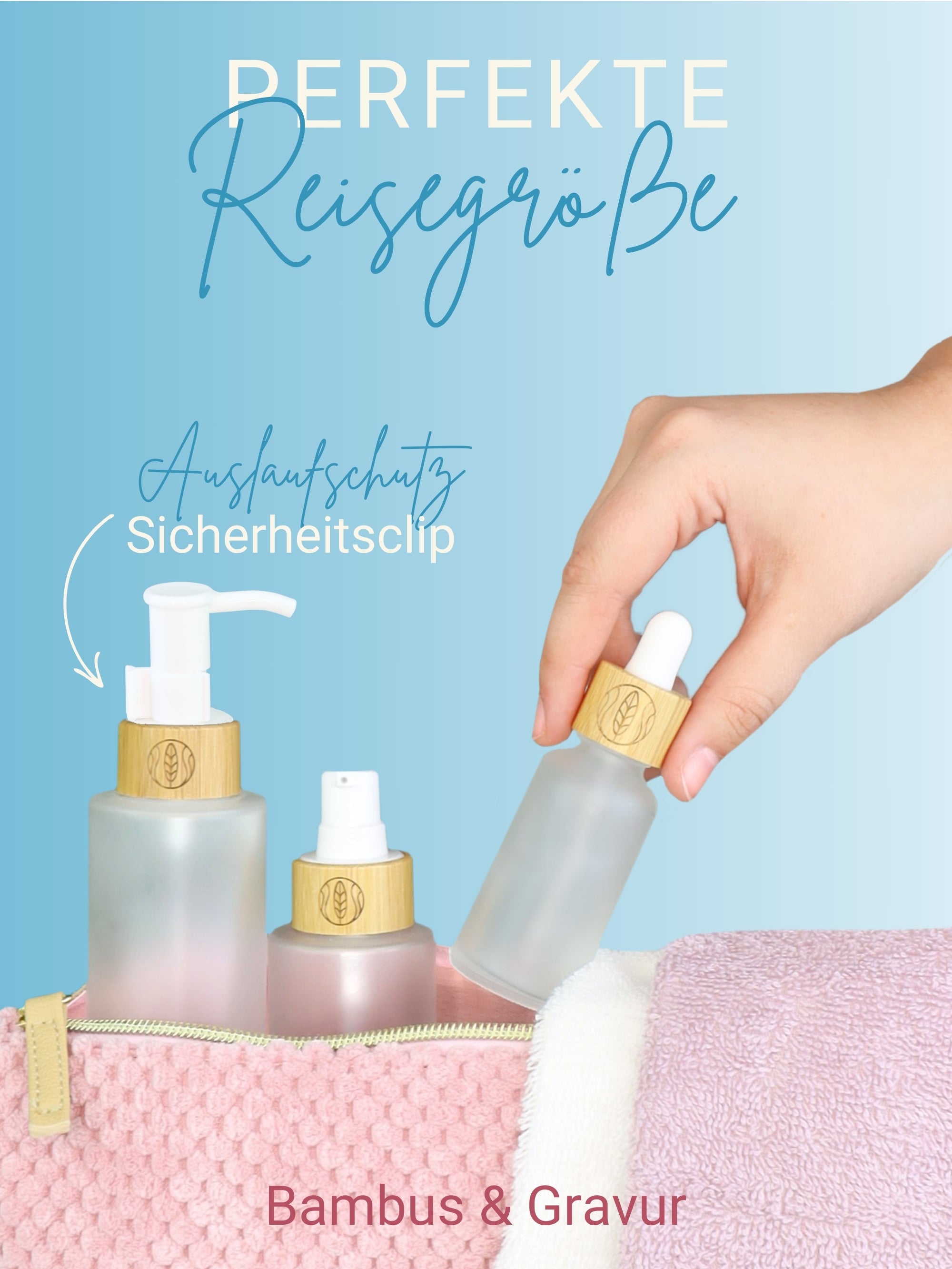 Glasflaschen mit Seifenspender, 100 ml oder 150 ml, mit Geschenkverpackung , 150 ml - 2 Stück
