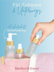 Glasflaschen mit Seifenspender, 100 ml oder 150 ml, mit Geschenkverpackung , 100 ml - 3 Stück