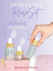 Glasflaschen SET 30 ml Sprühkopf + 100 ml Lotionsspender, je 2 Stück ,