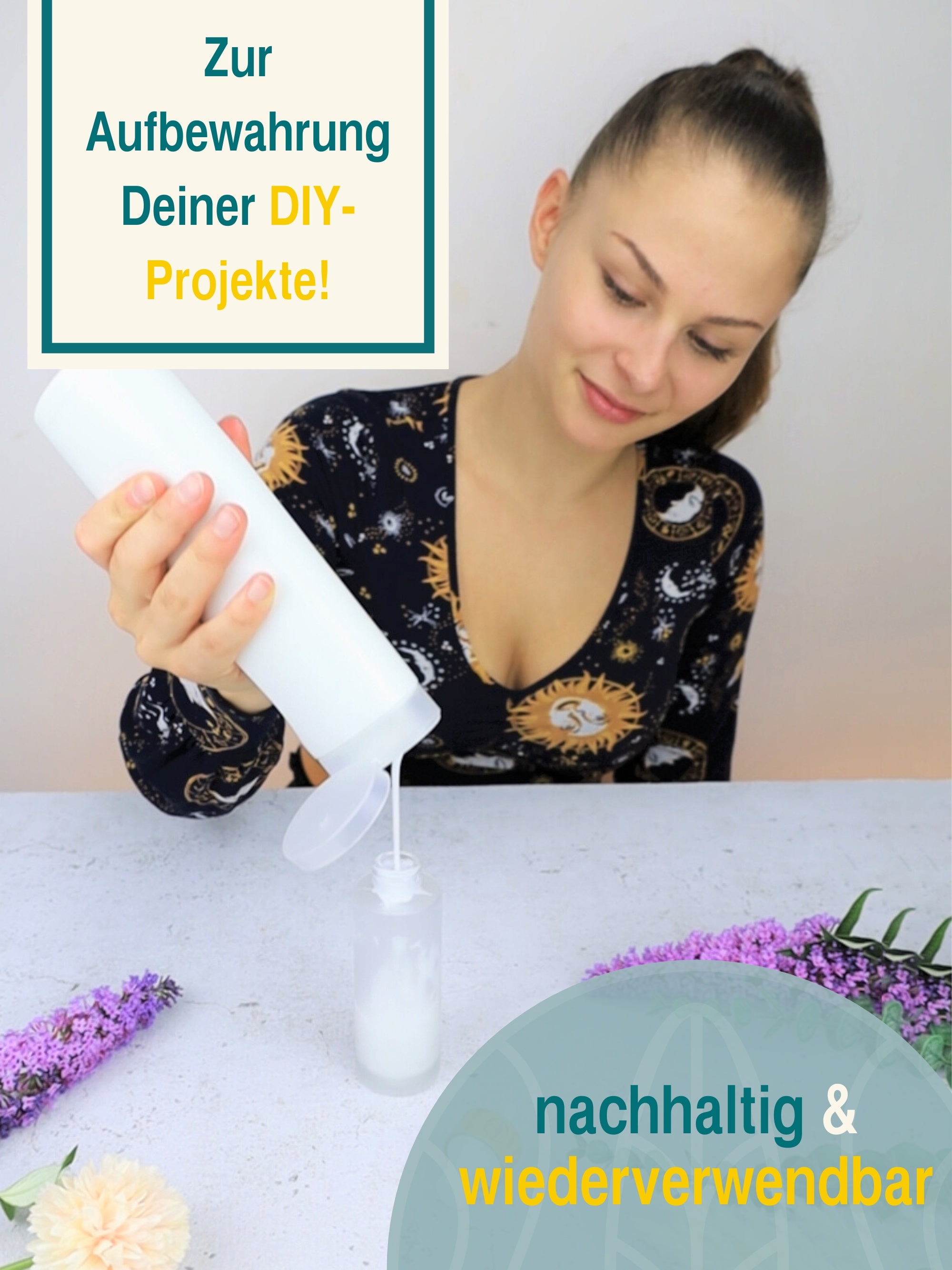 Glasflaschen mit Seifenspender, 100 ml oder 150 ml, mit Geschenkverpackung
