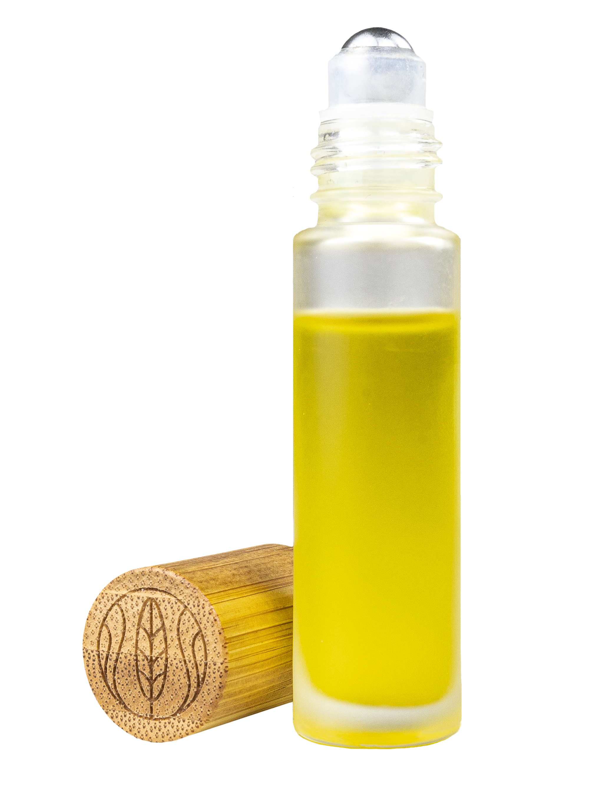 Roll on Flasche mit Bambusdeckel, 10 nachfüllbare matte Glasfläschchen mit Edelstahl Roller 10 ml und Zubehör ,