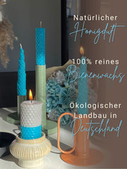 Bienenwachsplatten, 20 Stück, 15 x 20 cm, Wachsplatten aus Deutschland , Türkis