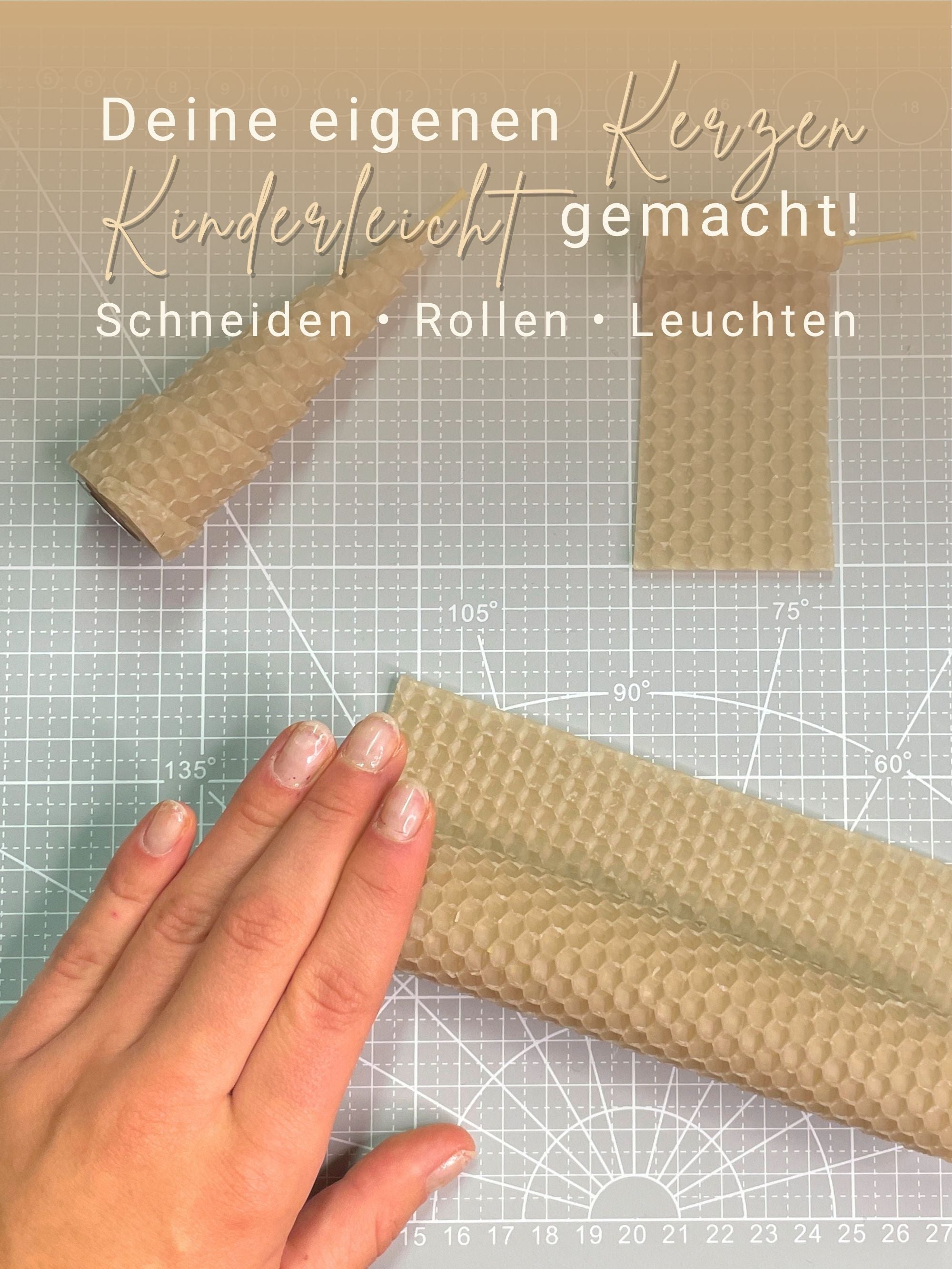 Bienenwachsplatten, 20 Stück, 15 x 20 cm, Wachsplatten aus Deutschland , Beige