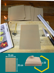 Bienenwachsplatten, 20 Stück, 15 x 20 cm, Wachsplatten aus Deutschland , Beige