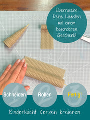 Bienenwachsplatten, 20 Stück, 15 x 20 cm, Wachsplatten aus Deutschland , Beige