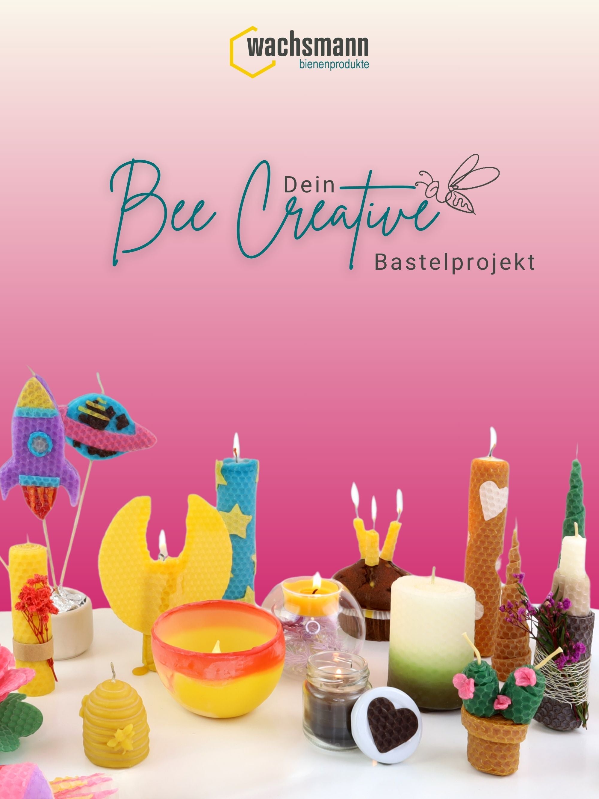 Bienenwachsplatten, 20 Stück, 15 x 20 cm, Wachsplatten aus Deutschland , Pink