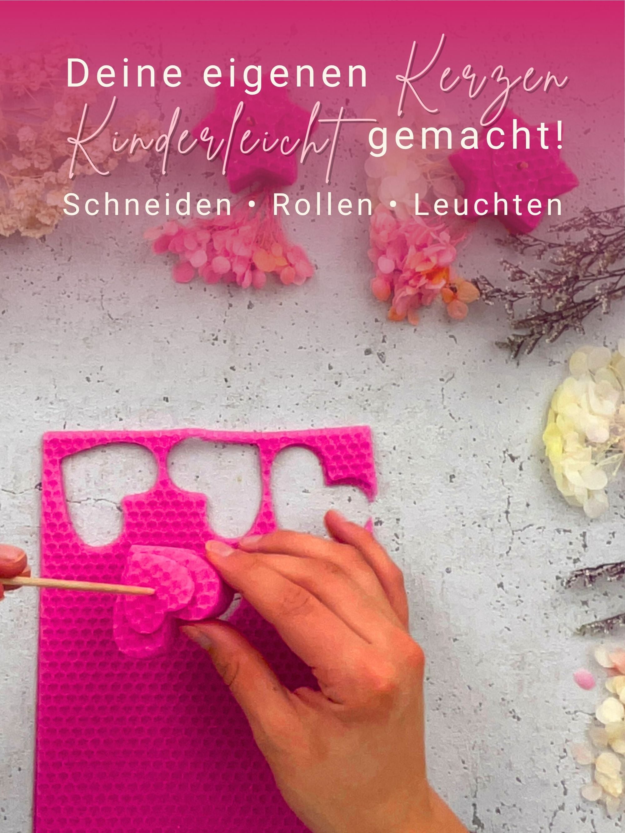 Bienenwachsplatten, 20 Stück, 15 x 20 cm, Wachsplatten aus Deutschland , Pink