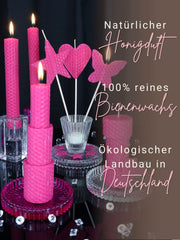 Bienenwachsplatten, 20 Stück, 15 x 20 cm, Wachsplatten aus Deutschland , Pink