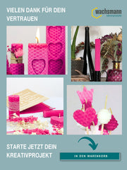Bienenwachsplatten, 20 Stück, 15 x 20 cm, Wachsplatten aus Deutschland , Pink
