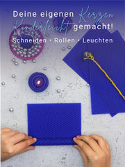 Bienenwachsplatten, 20 Stück, 15 x 20 cm, Wachsplatten aus Deutschland , Indigo