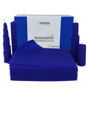 Bienenwachsplatten, 20 Stück, 15 x 20 cm, Wachsplatten aus Deutschland , Indigo